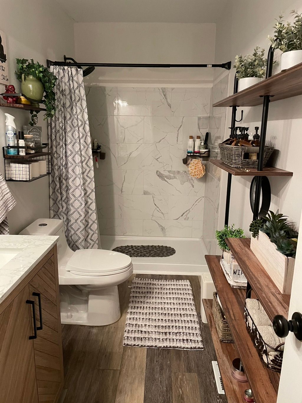 Took out the original 1-piece shower tub combo and