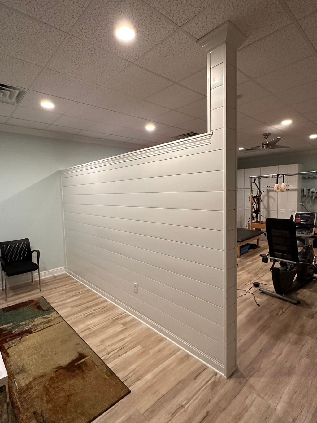 Beautiful shiplap wall we installed at a Physical 