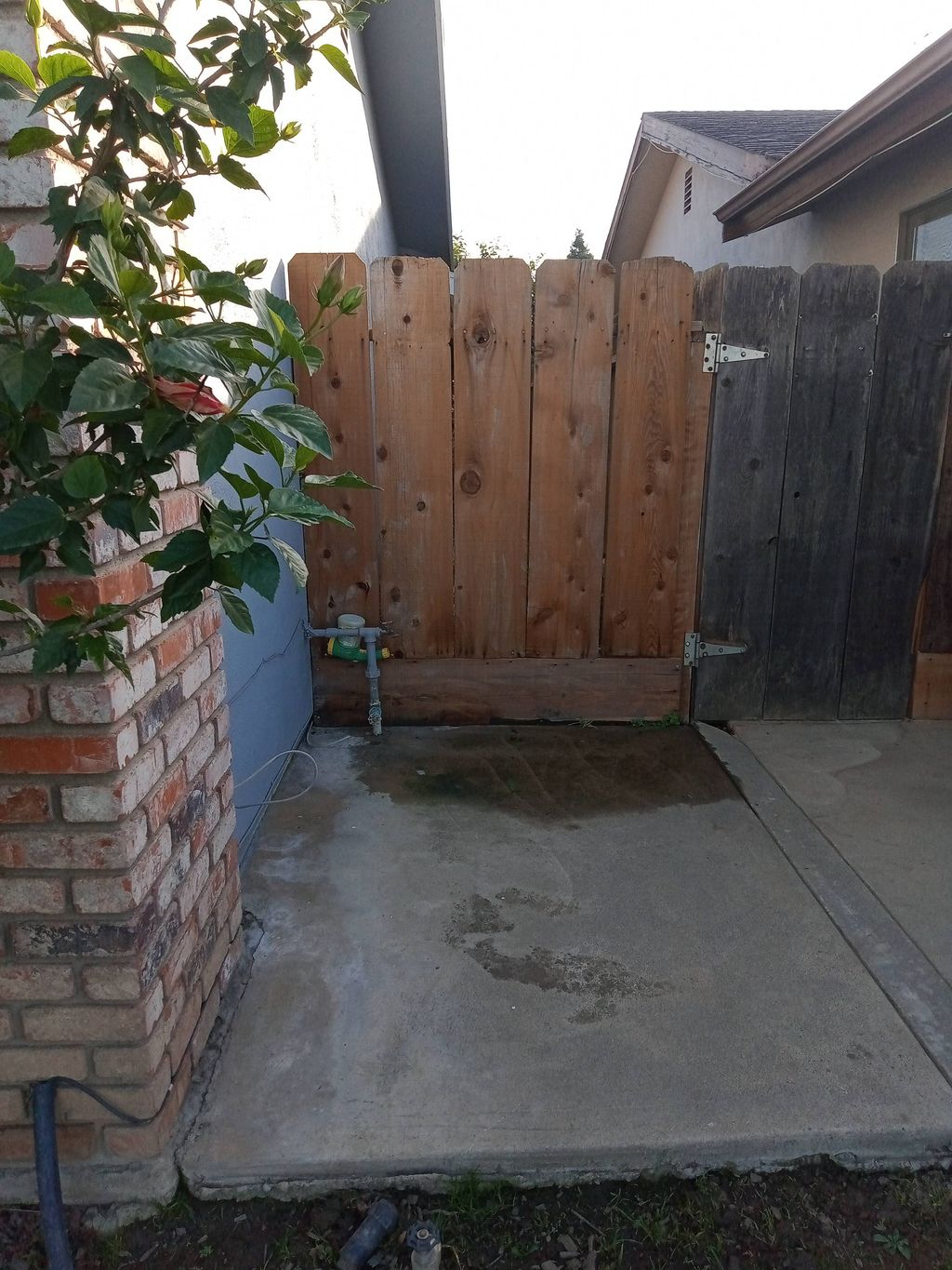 after pressure washing 