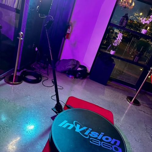 I used InVision360 to rent a 360 photo booth for m