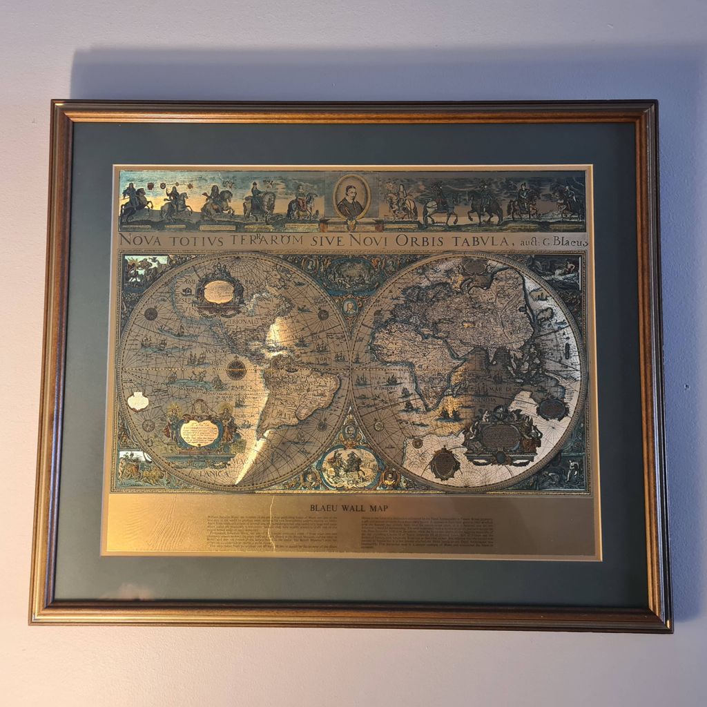 Mounting the map on the wall
