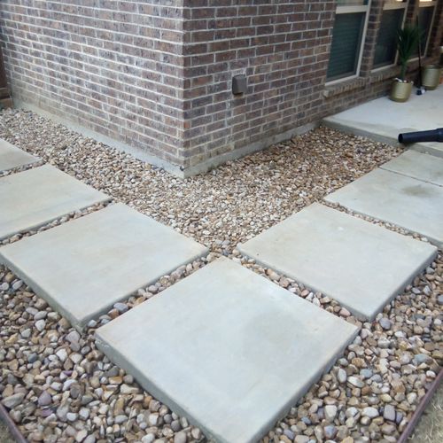 pavers and rock 