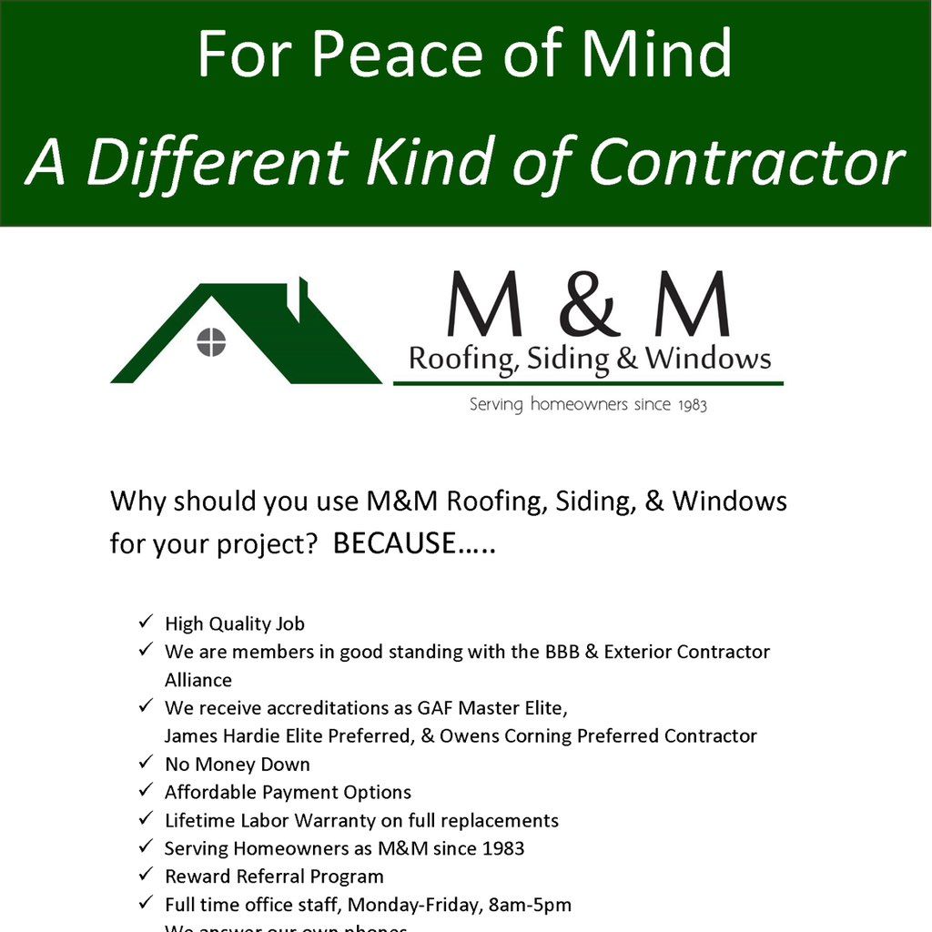 M&M Roof Siding & Windows