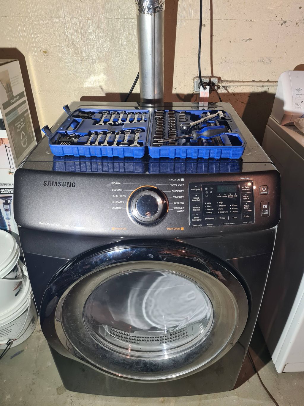 Dryer installation.