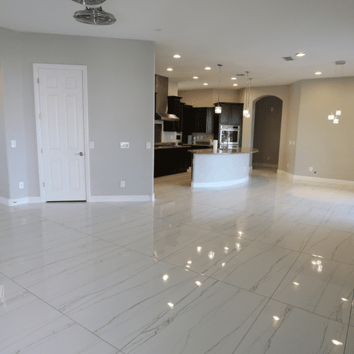 Tile Floors, Baseboards and Painting