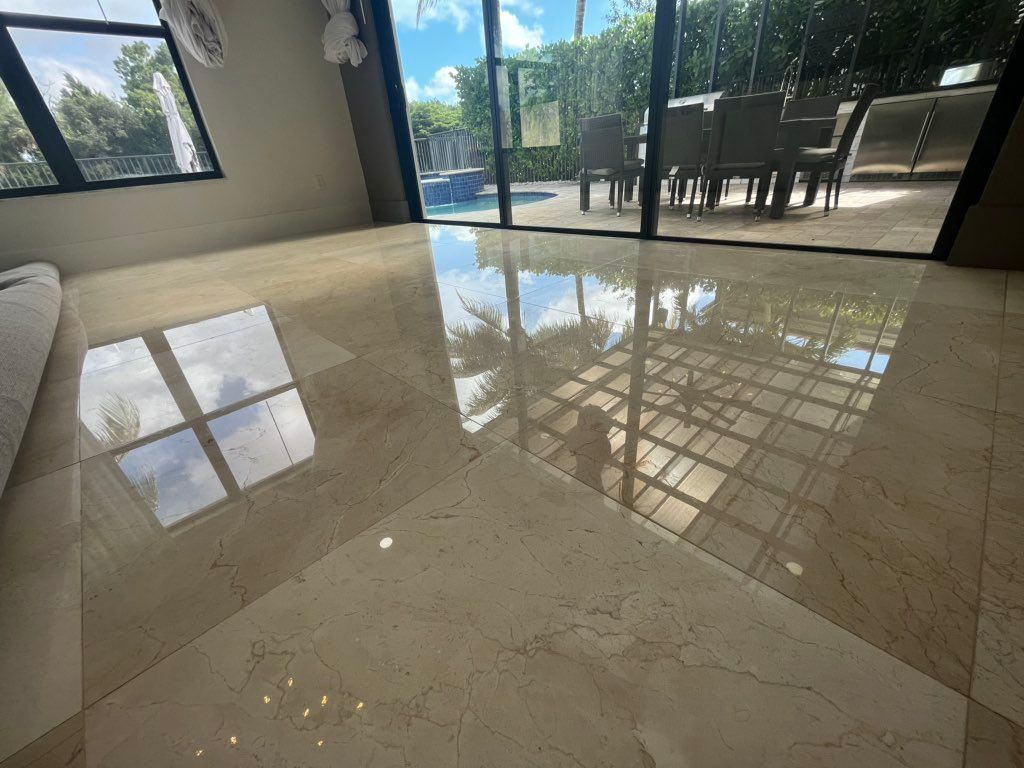 Beautiful marble floor restoration