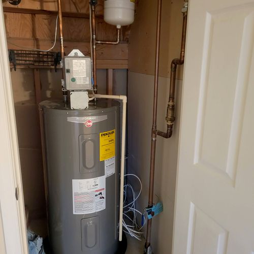 After replaced 2 element on electric water heater 