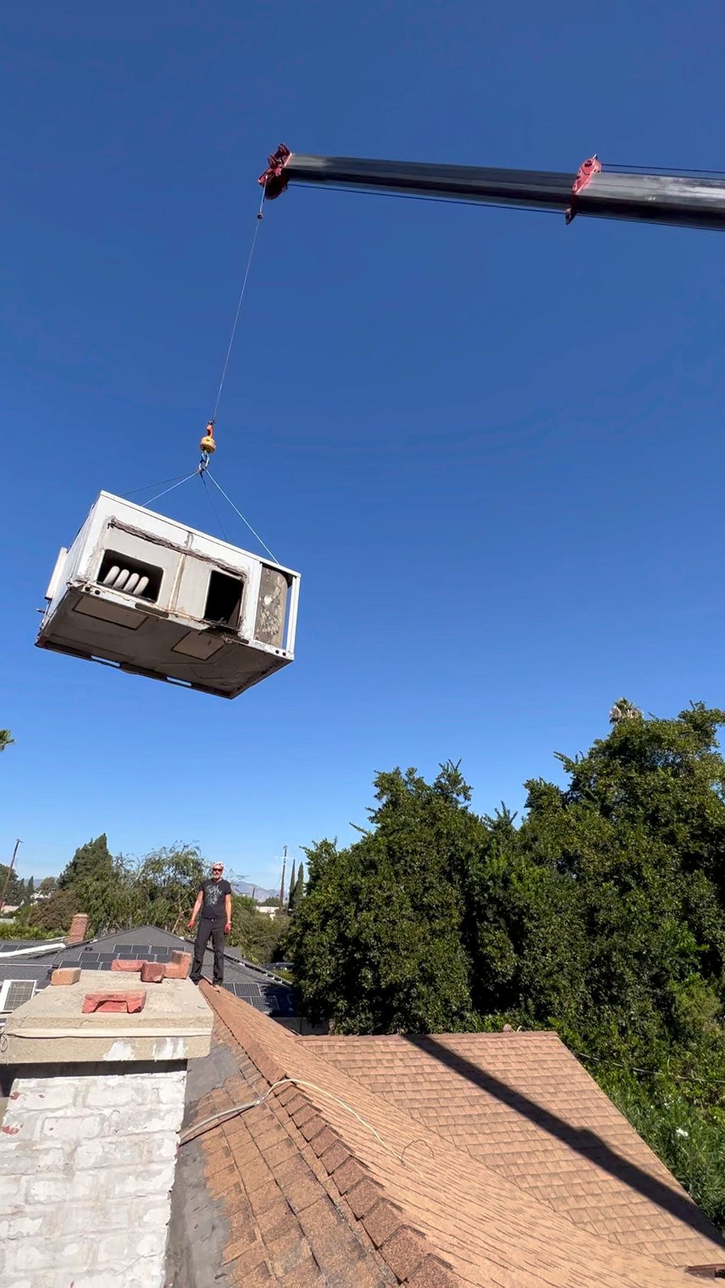 Lifting out in the OLD Packaged Unit