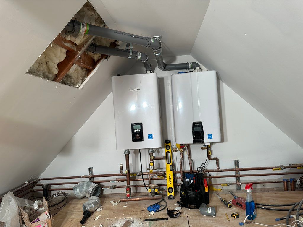 Installed new exhaust for boiler and water heater