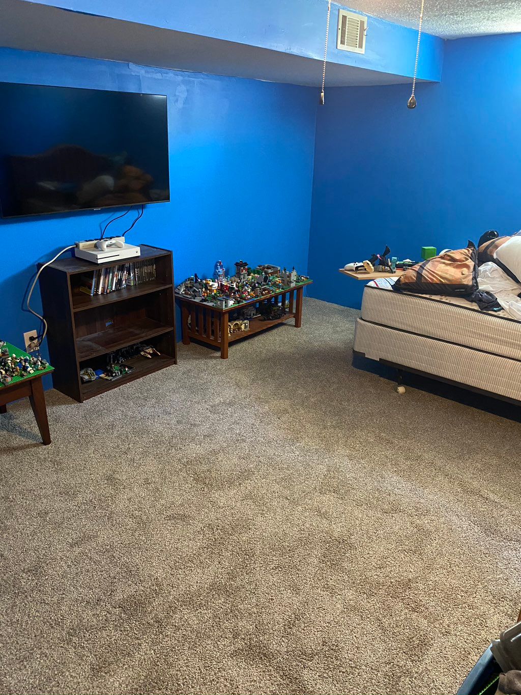 Complete finish of a  half basement for my son.