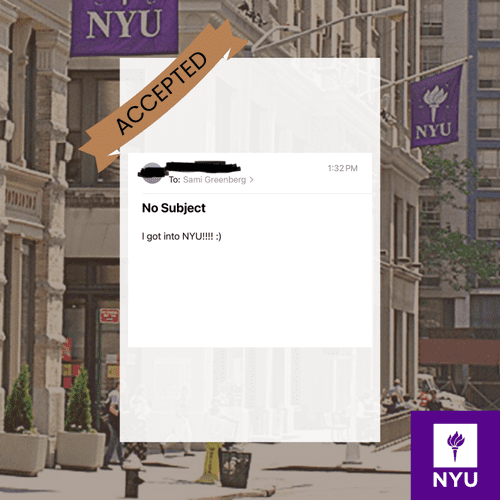 Acceptance into NYU
