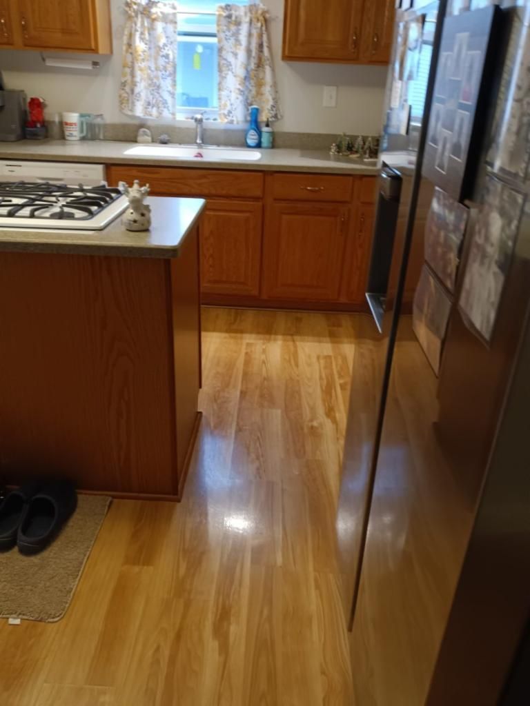 Light clean with mopping and base boards 