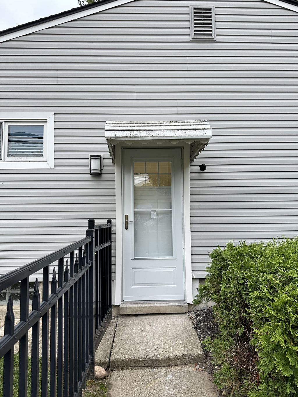 New door and storm door.