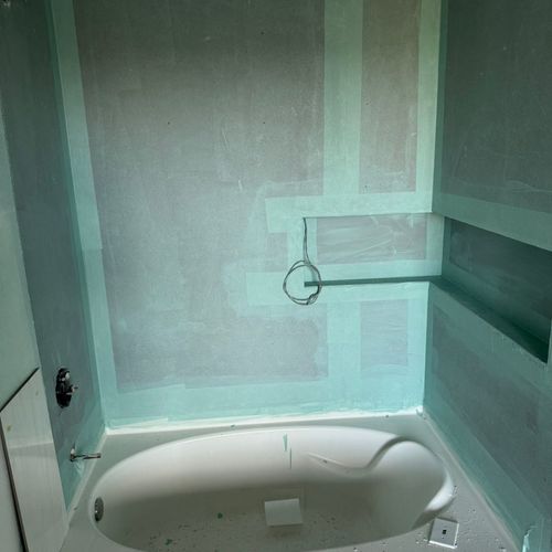 Bathroom remodel - preparation with waterproofing