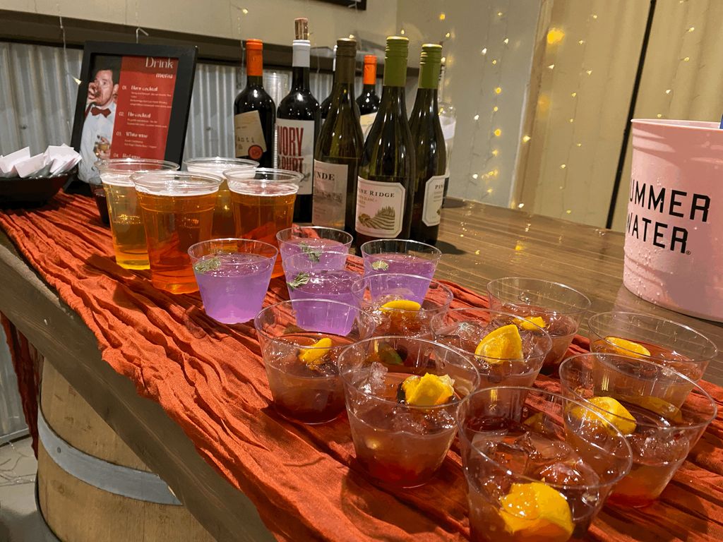 His and hers wedding cocktails