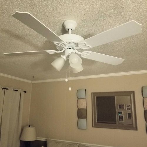 I had a living room ceiling fan replaced. I was pl