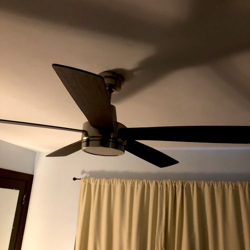 Ceiling fan installation 