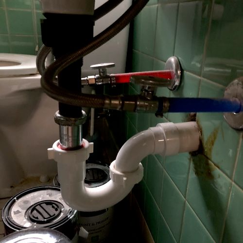 Bathroom sink installation 