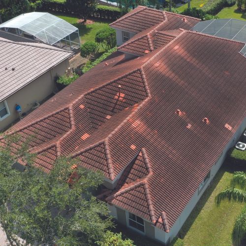 Tile Roof Cleaning (before)