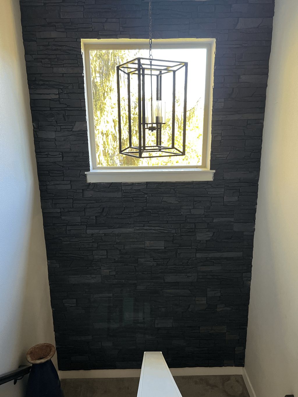 Faux stone install