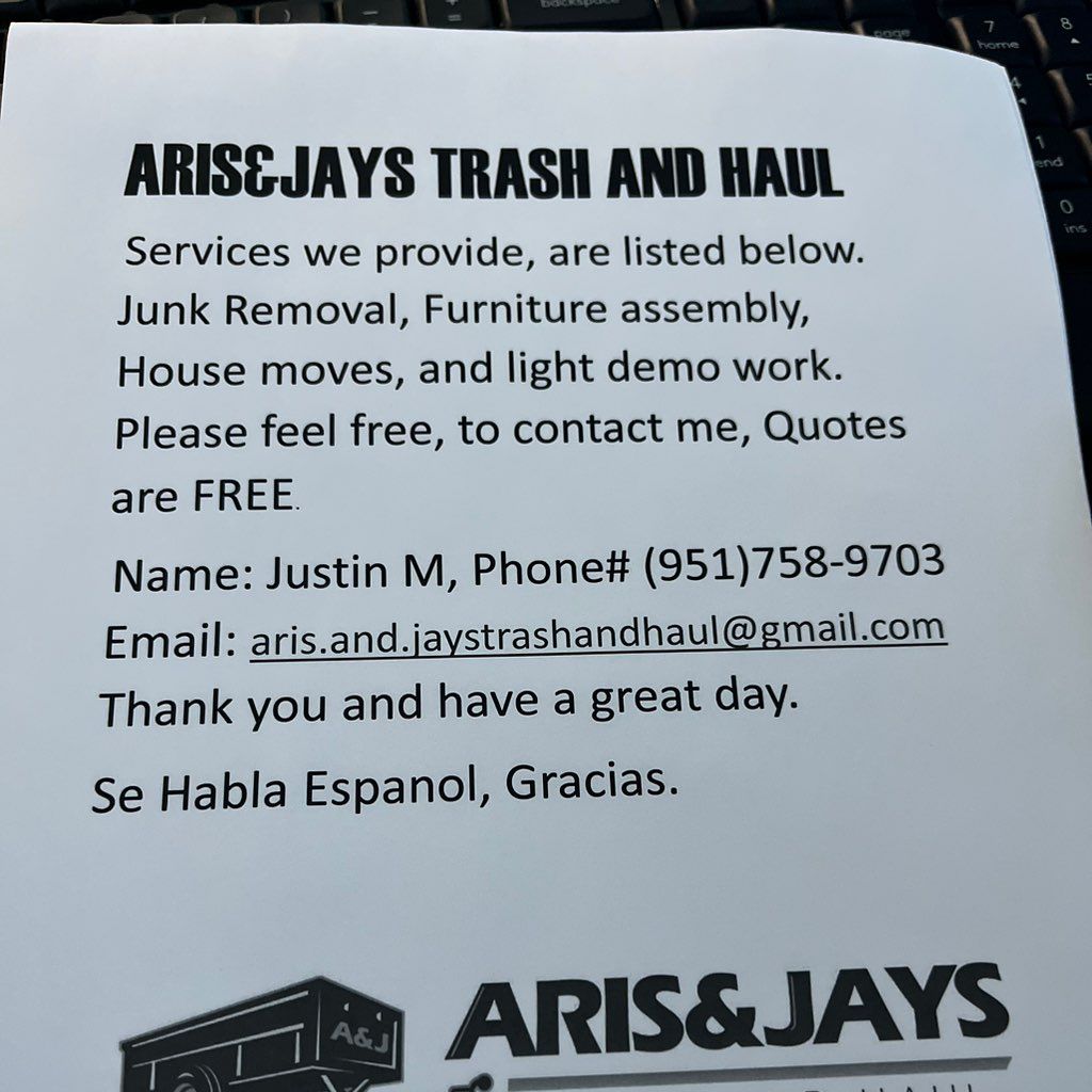 Aris&Jays Trash and haul