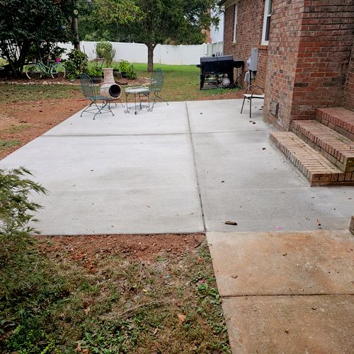 Freshly replaced patio.