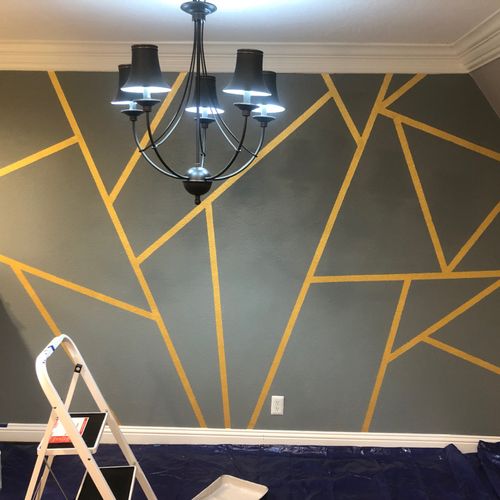 I contacted Ali about painting an accent wall in m