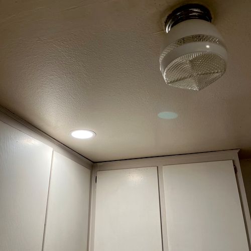 Added can light in kitchen