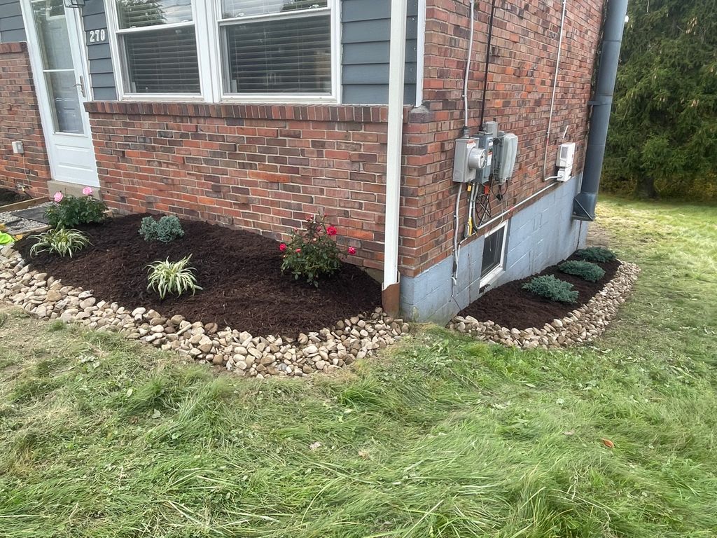 Designed Beds and added a creative river rock desi