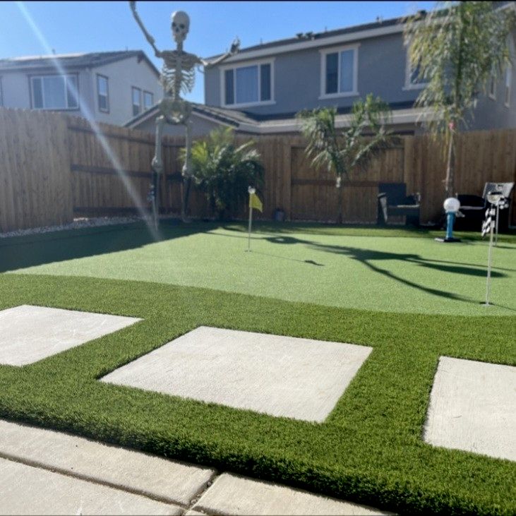 Concrete, Artificial Grass and House Cleaning,