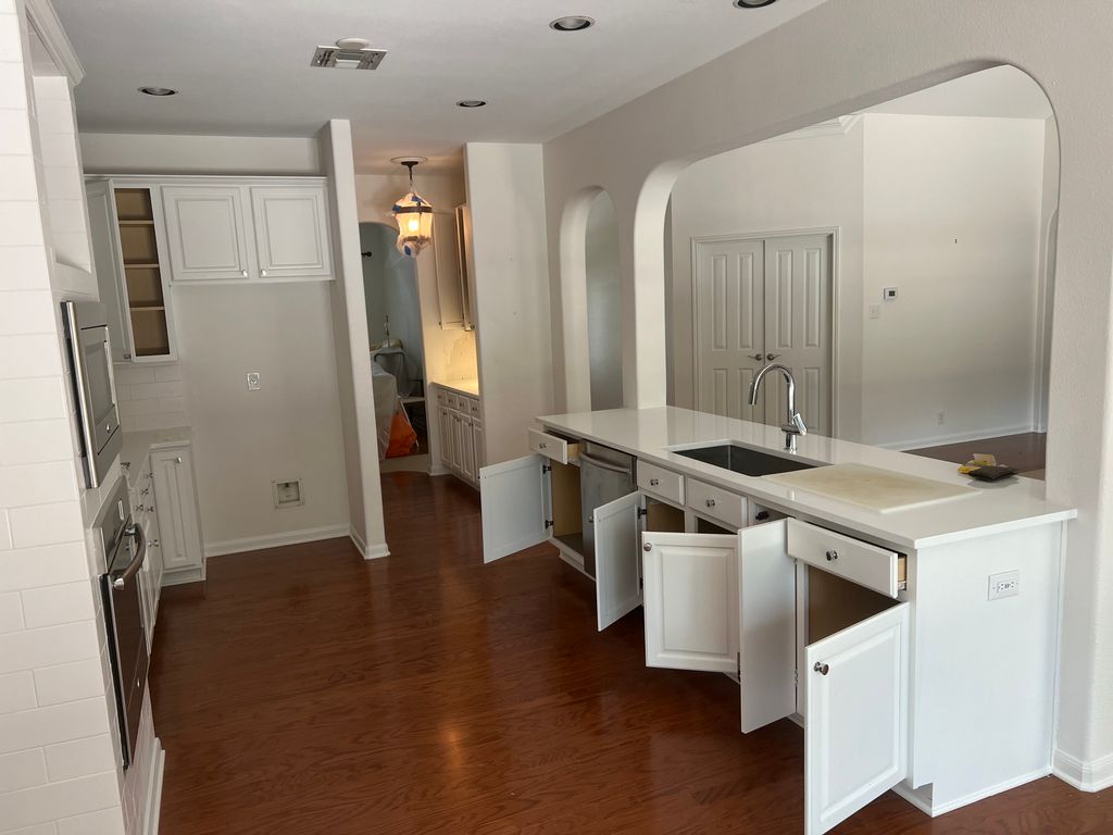 Walls, trim & cabinets painted (same color)