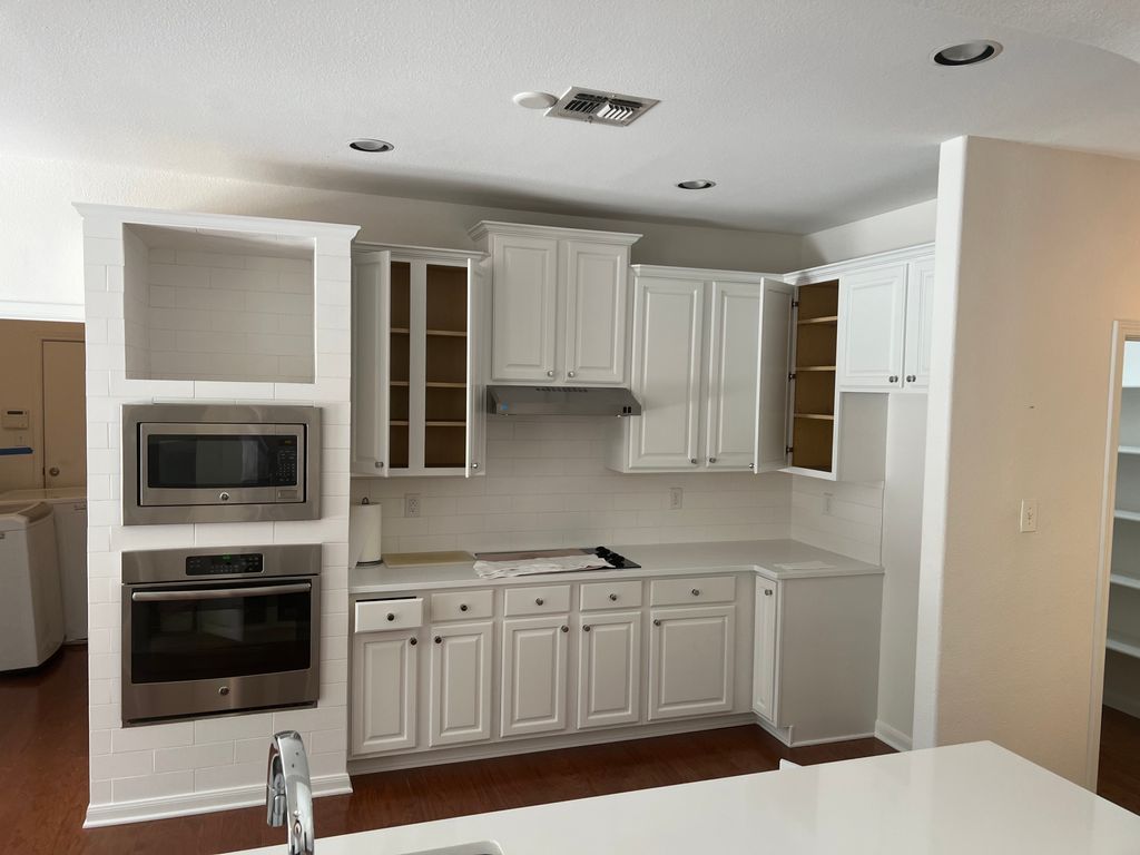 Walls, trim & cabinets painted (same color)