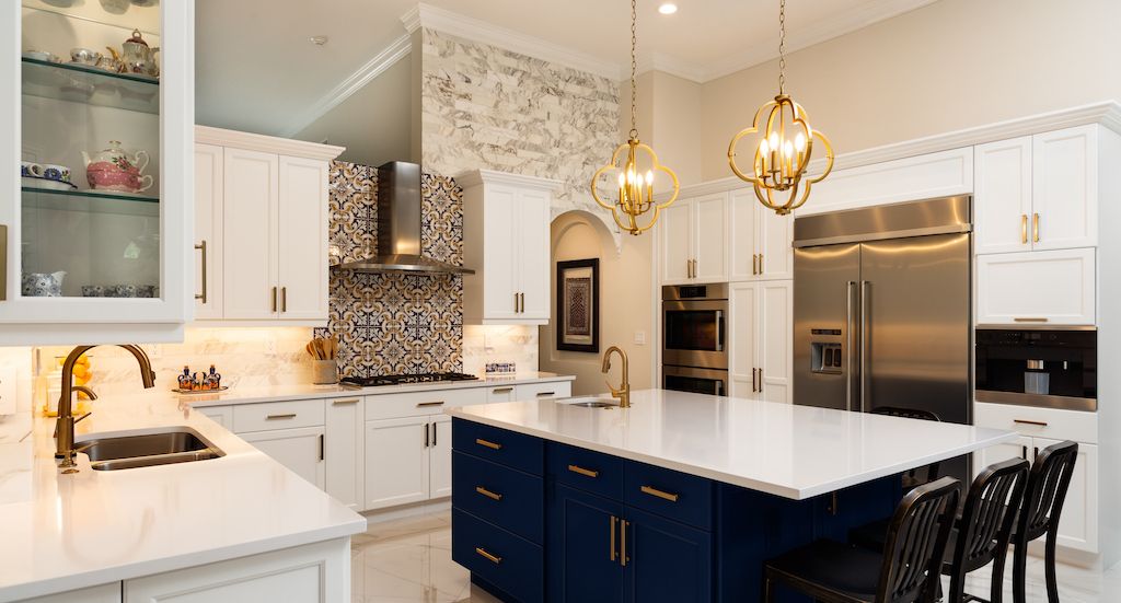 kitchen island with chairs