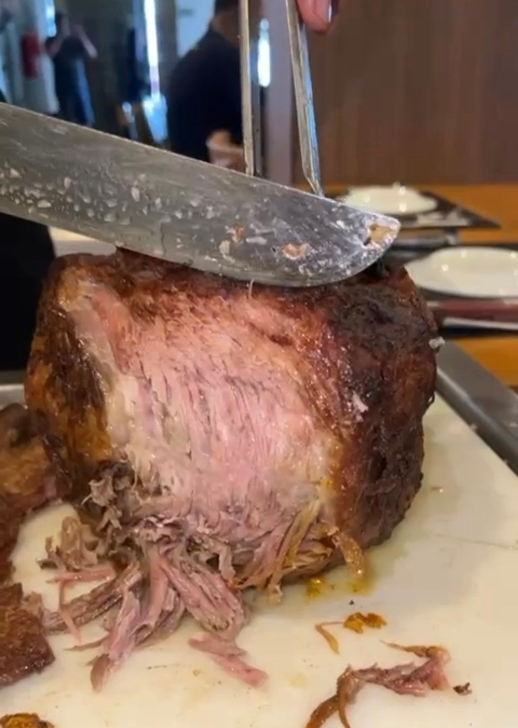 Traditional Brazilian beef tri-tip, so tender you 