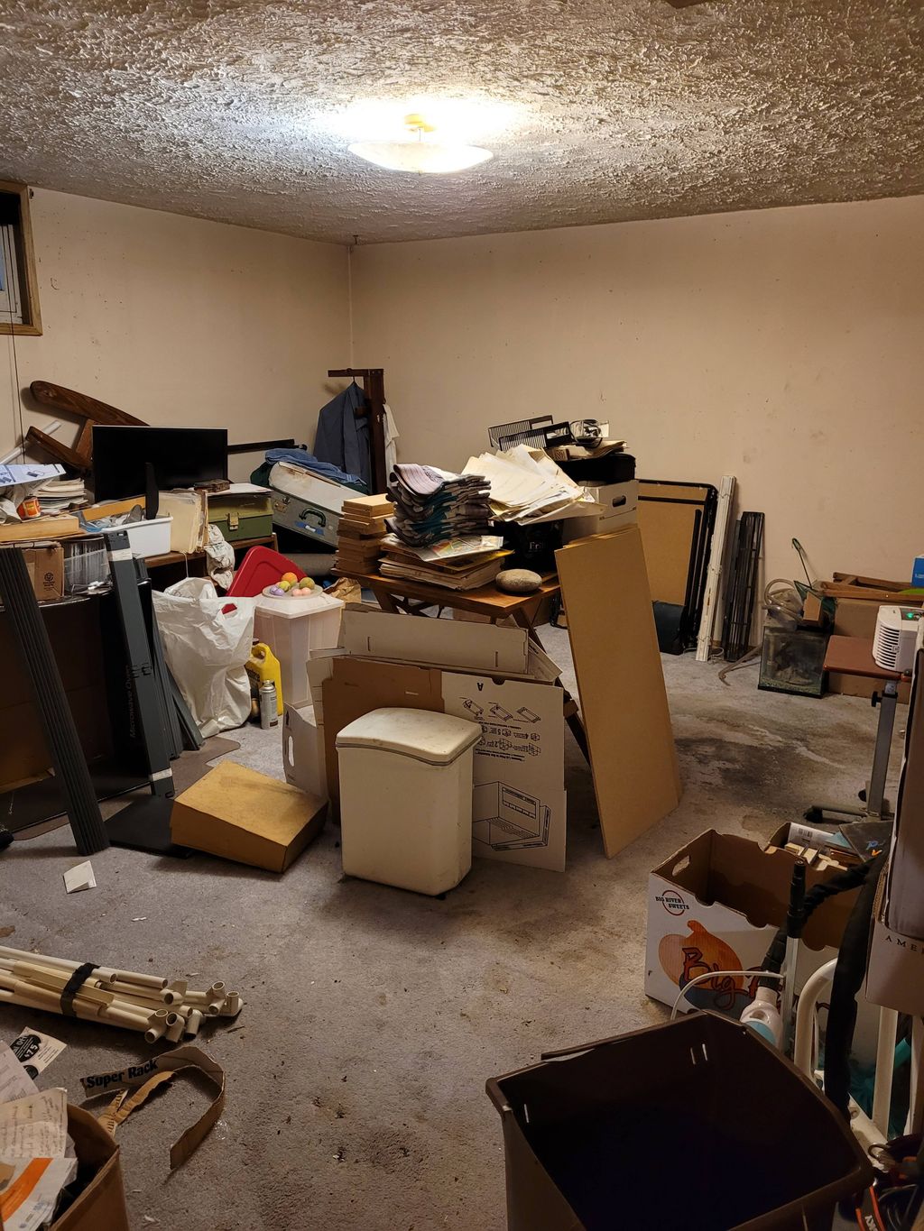 Still in progress of basement bedroom