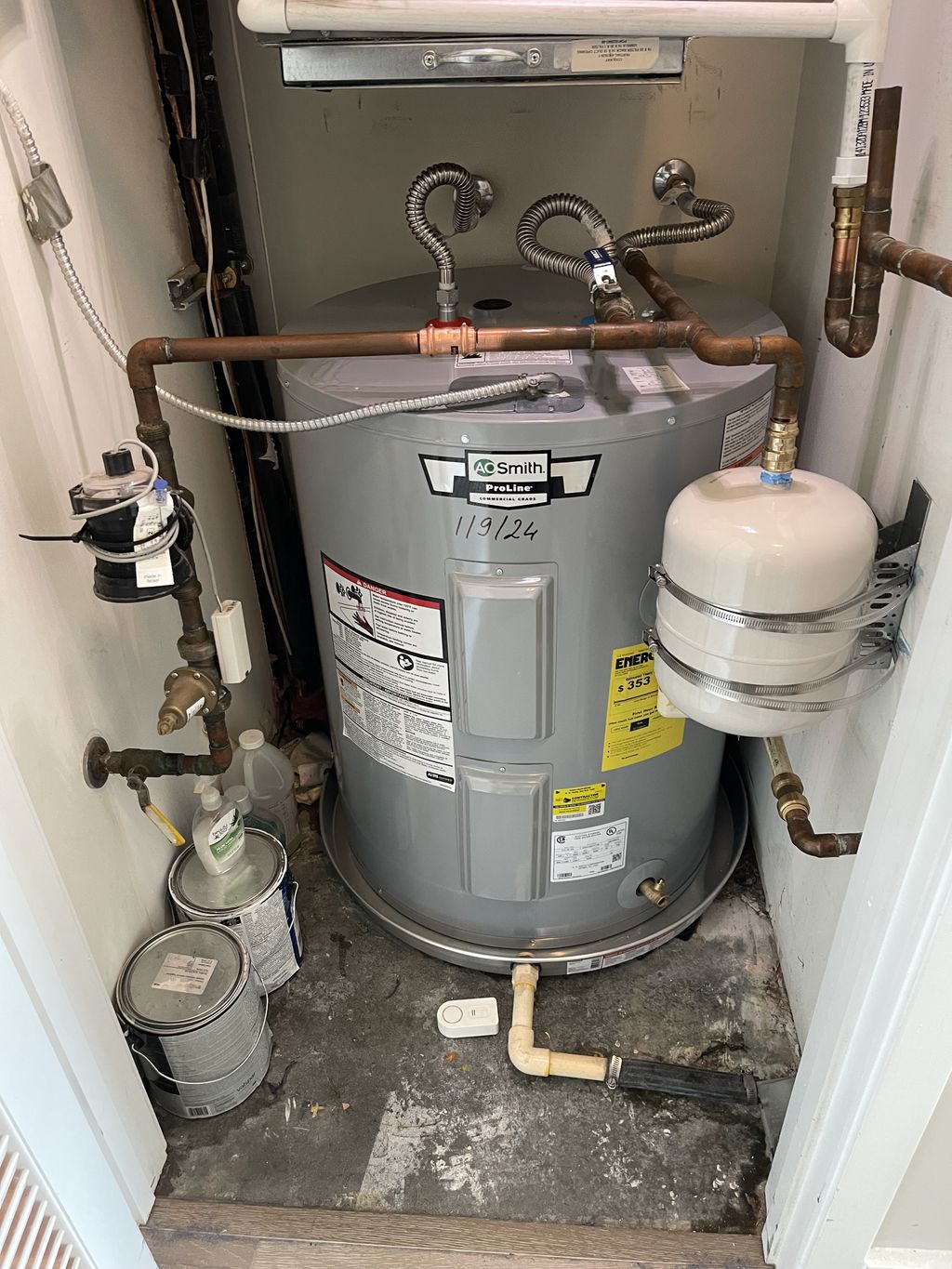 Water heater install