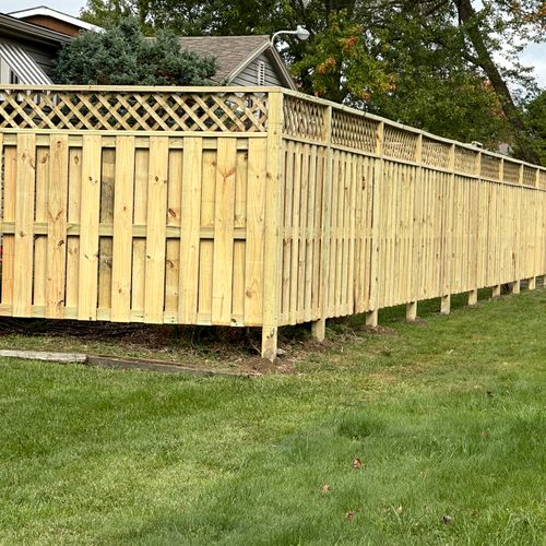 Privacy fence, customer specs