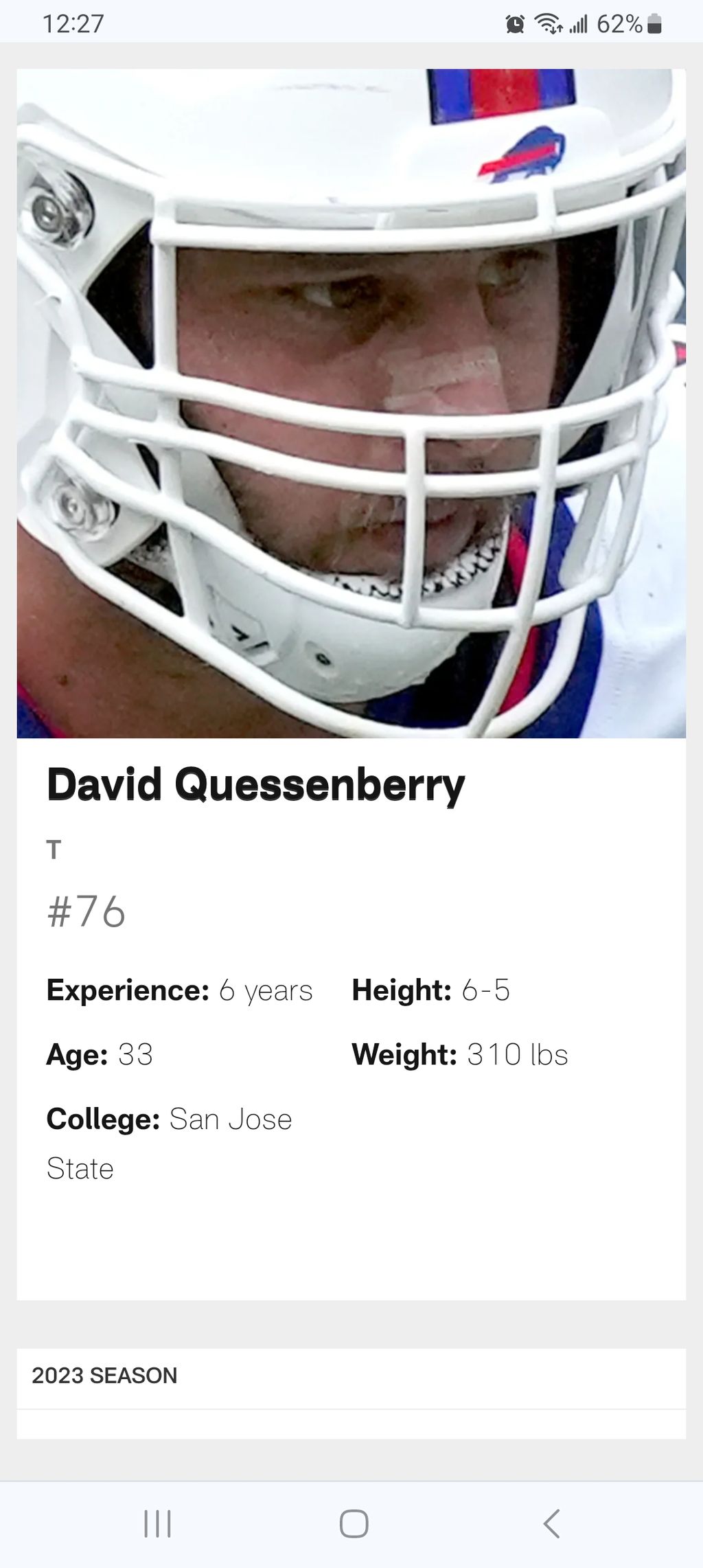 NFL football player we moved 