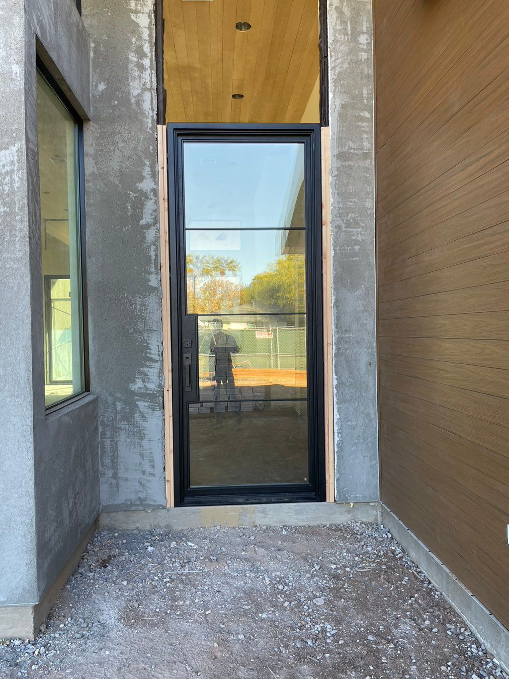 Large front door installation 