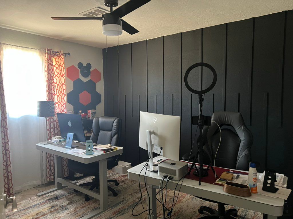 Wood Slat Home Office
