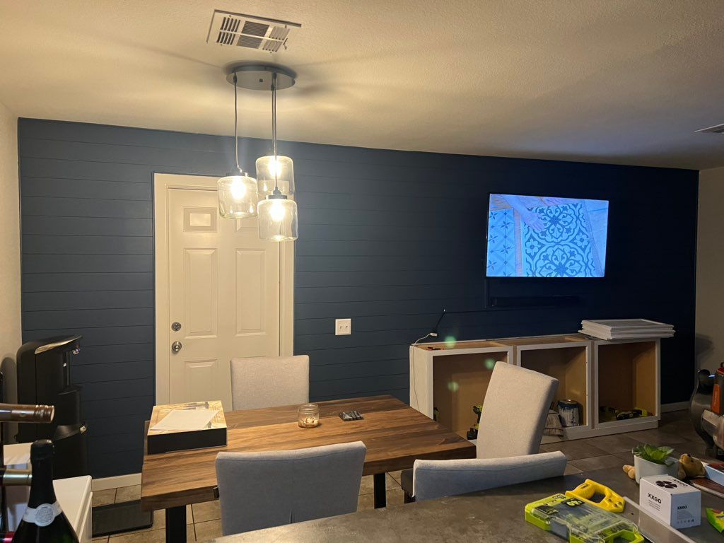 Shiplap Living Room Wall