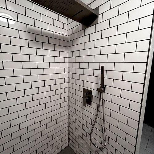 Tile shower!