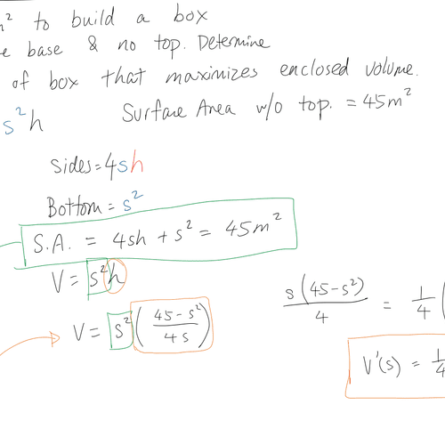 A solved example for Calculus from a tutoring sess