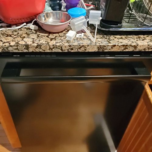 Use Retrotechs to install a new dishwasher. Work w