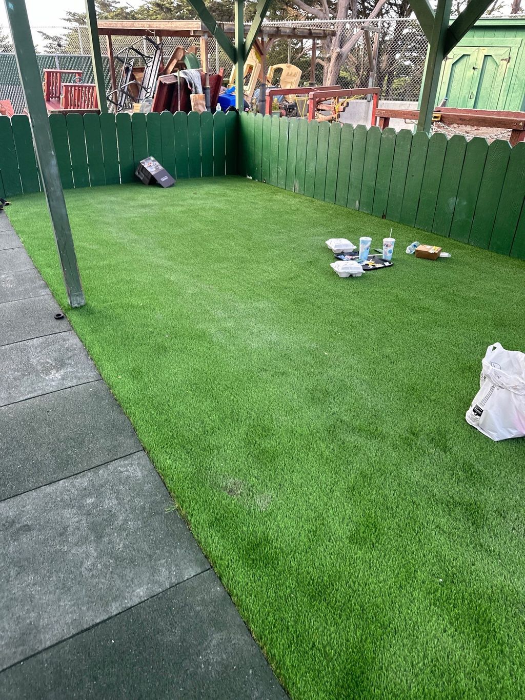 Artificial turf installation