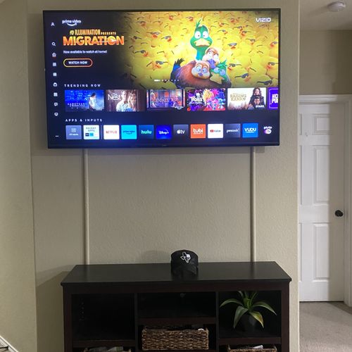 65 inch TV Mounted