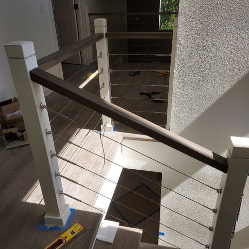 Newl posts and handrail