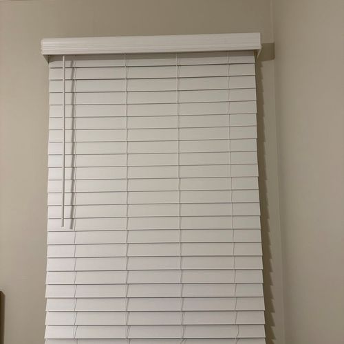 We are very happy with the blinds installation. Th