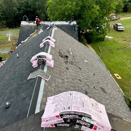 During roof replacement 
