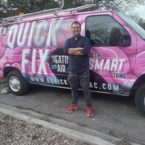 Me infront of my Quick Fix mobile!